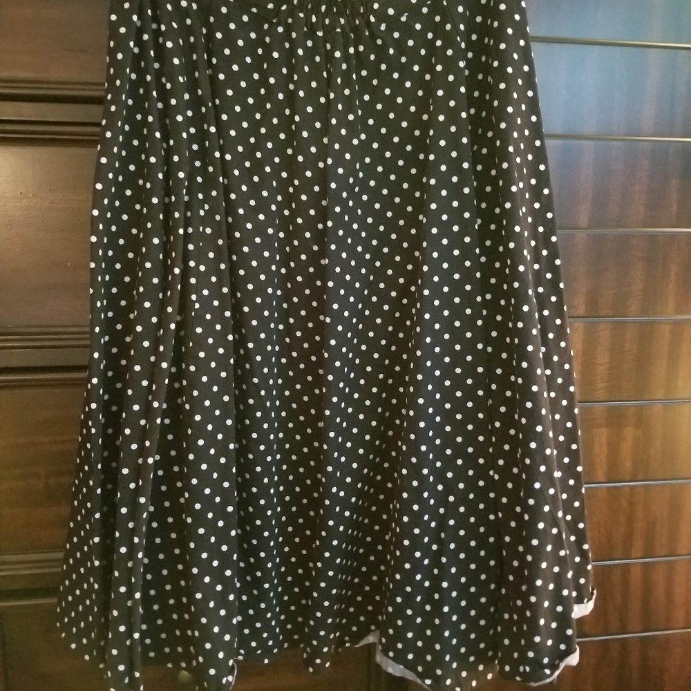 Modcloth Polka Dot Twirl Power Midi Skirt Size 16